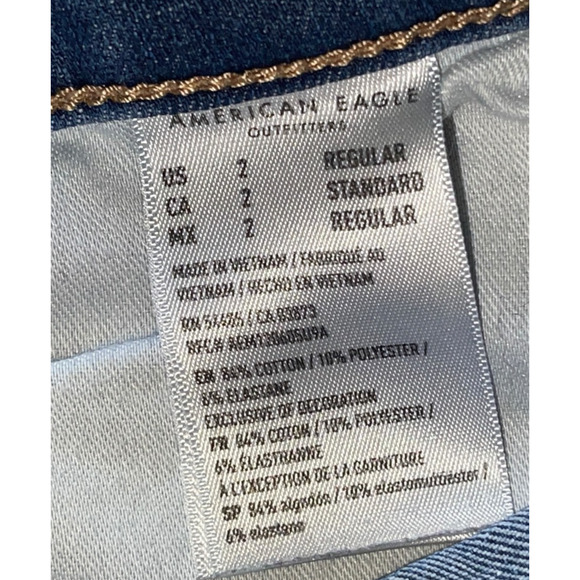 American Eagle Ripped 'The Dream Jeans' (Women's Size 2) Chic Fashion Jean Pants - Picture 10 of 15